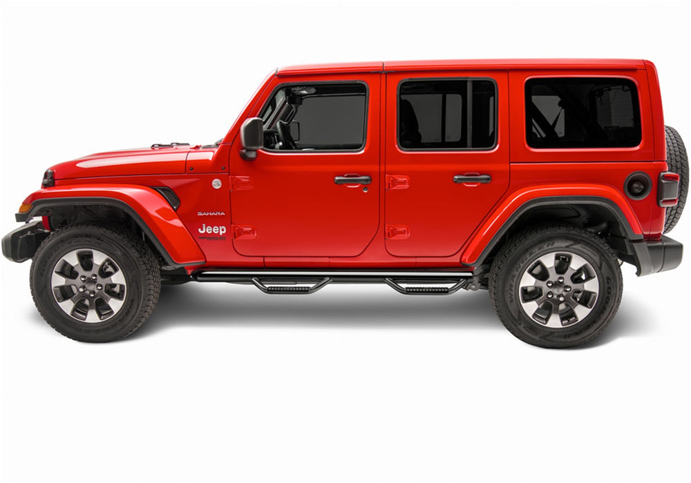 N-Fab J1866-GB Nerf Step-W2W (2 Stps)-18-22 Wrangler JL 4Dr-Gloss Blk - Truck Part Superstore