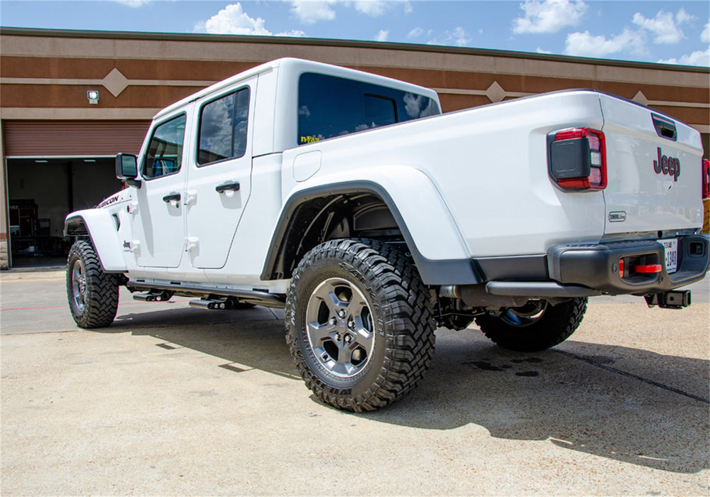 N-Fab J194TRKRS4 RKR Step Sys-Full Len (1 Stp Mnts/1 Stp)-20-22 Gladiator JT 4Dr-TX Blk - Truck Part Superstore