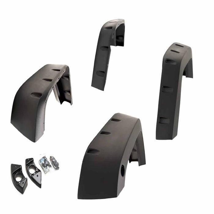 TrailFX PFFJ3003T 2 Inch Tire Coverage Textured Black ABS Plastic Set of 4 - Truck Part Superstore