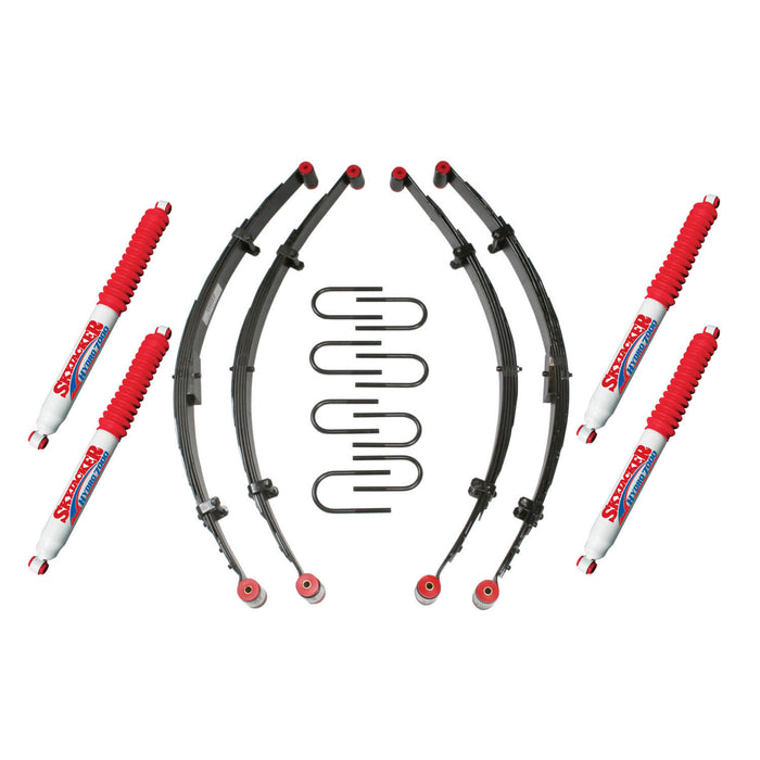 Skyjacker J41BKH Sport Lift Kit 4 Inch Lift Incl. Front/Rear Leaf Springs Front/Rear Leaf Spring Bushings/ Sleeves Front/Rear U Bolts Front/Rear Hydro 7000 Shocks 76-83 Jeep CJ5 76-86 Jeep CJ7 81-85 Jeep Scrambler Skyjacker - Truck Part Superstore
