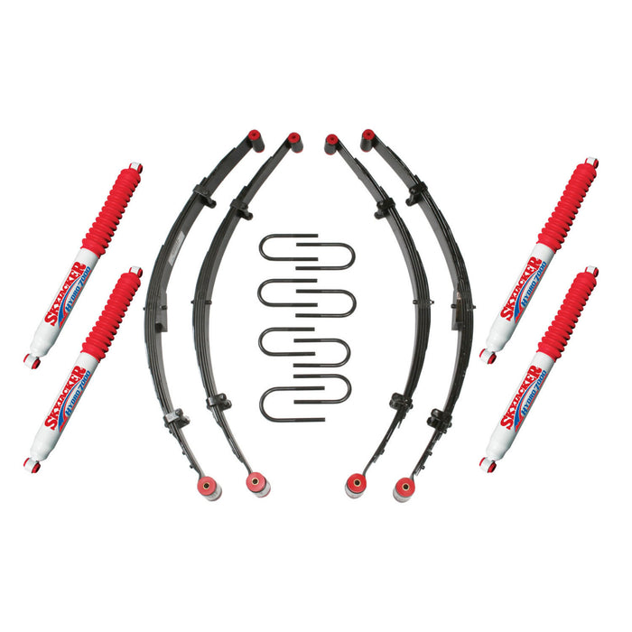Skyjacker J41BKH-R Suspension Lift Kit 76-83 Jeep,CJ5 79-79 CJ7 81-85 Scrambler w/Shock Frt/Rr Hydro Shocks 4 Inch Lift Incl. Front/Rear Leaf Springs Skyjacker - Truck Part Superstore