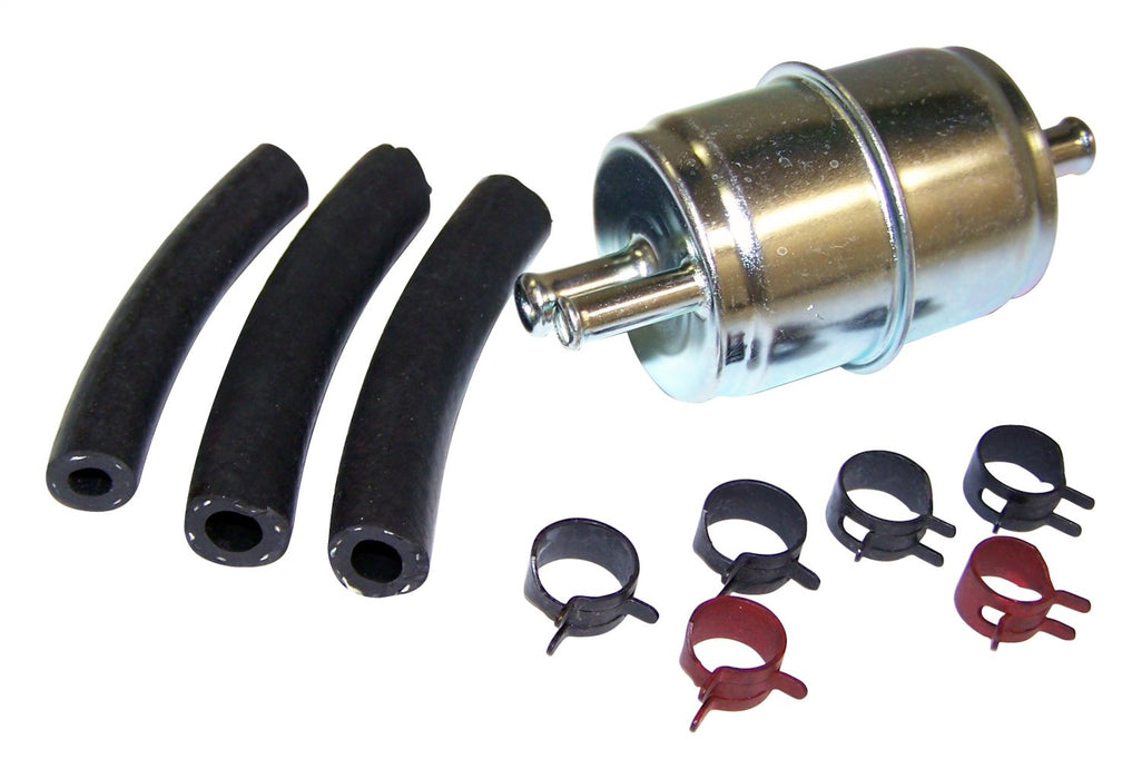 Crown Automotive Jeep Replacement J8129383 Fuel Filter Kit; Single Inlet; Dual Outlet; Incl. Filter/Clamps/2 Sections Hose; - Truck Part Superstore