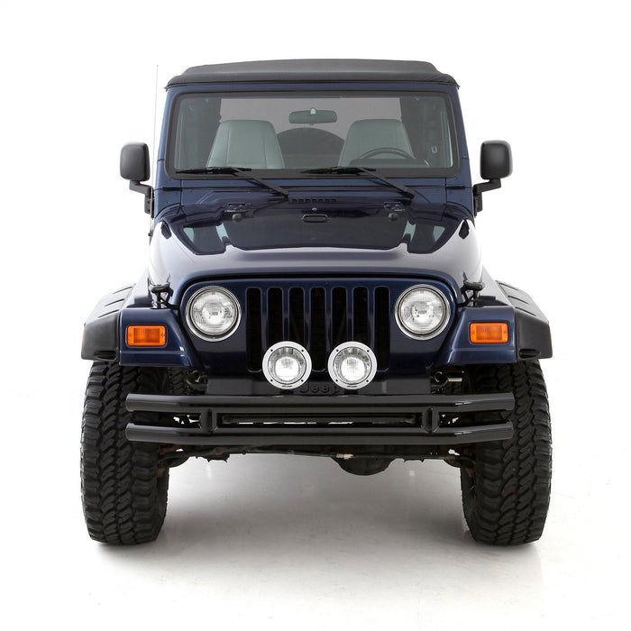 Smittybilt JB44-FN Tubular Bumper Front 76-06 Wrangler CJ/YJ/TJ/LJ W/O Hoop Gloss Black Smittybilt - Truck Part Superstore