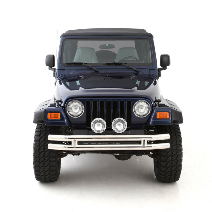 Smittybilt JB44-FNS Tubular Bumper Front 76-06 Wrangler CJ/YJ/TJ/LJ W/O Hoop Stainless Steel Smittybilt - Truck Part Superstore