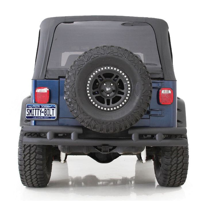 Smittybilt JB44-R Tubular Bumper Rear 87-06 Wrangler YJ/TJ/LJ W/O Hitch Gloss Black Smittybilt - Truck Part Superstore