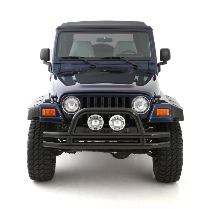 Smittybilt JB48-F Tubular Bumper Front 07-18 Wrangler JK W/ Hoop Gloss Black Smittybilt - Truck Part Superstore