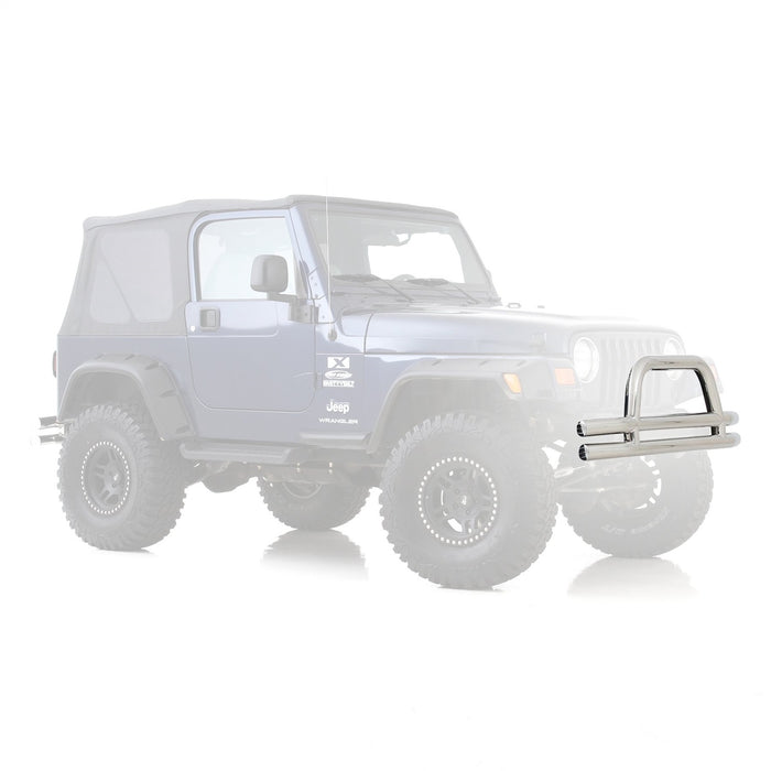 Smittybilt JB48-FS Tubular Bumper Front 07-18 Wrangler JK W/ Hoop Stainless Steel Smittybilt - Truck Part Superstore