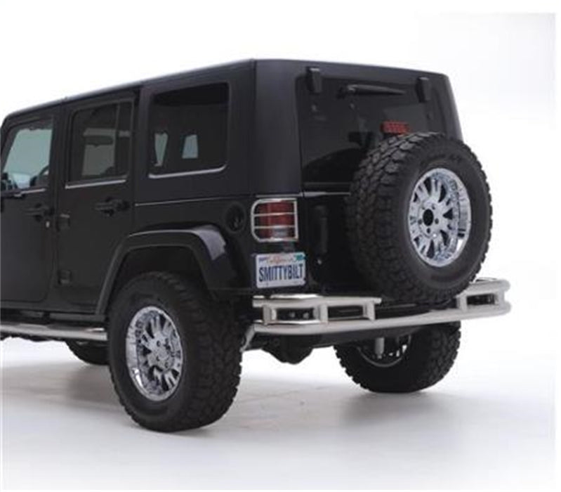 Smittybilt JB48-RS Tubular Bumper Rear 07-18 Wrangler JK W/O Hitch Stainless Steel Smittybilt - Truck Part Superstore