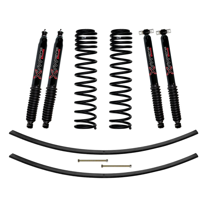 Skyjacker JC301BPBLT 3 Inch Suspension Lift Kit 84-01 Cherokee XJ W/Front Dual Rate Long Travel Coil Springs Rear Add A Leafs Front and Rear Black Max Shocks Skyjacker - Truck Part Superstore