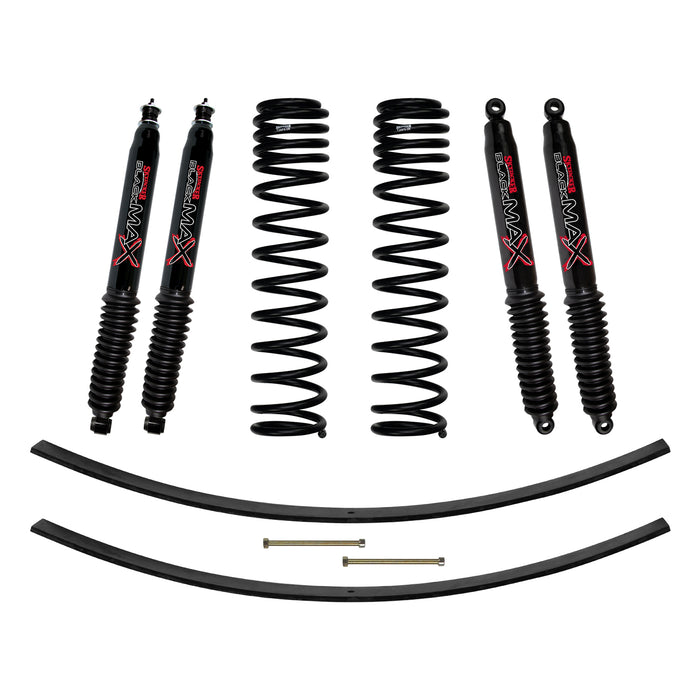 Skyjacker JC305BPBLT 3 Inch Suspension Lift Kit 86-92 Comanche MJ W/Front Dual Rate Long Travel Coil Springs Rear Add A Leafs Front/Rear Black Max Shocks Skyjacker - Truck Part Superstore