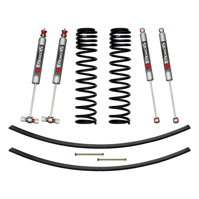 Skyjacker JC305BPMLT 3 Inch Suspension Lift Kit 86-92 Comanche MJ W/Front Dual Rate Long Travel Coil Springs Rear Add A Leafs Front/Rear M95 Monotube Shocks Skyjacker - Truck Part Superstore