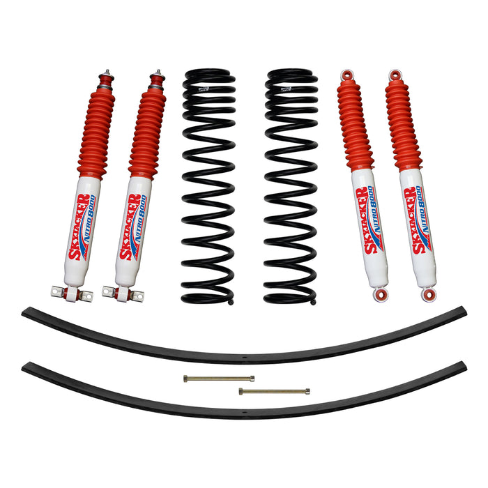 Skyjacker JC305BPNLT 3 Inch Suspension Lift Kit 86-92 Comanche MJ W/Front Dual Rate Long Travel Coil Springs Rear Add A Leafs Front/Rear Nitro 8000 Shocks Skyjacker - Truck Part Superstore