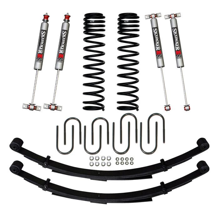 Skyjacker JC3158KSMLT 3 Inch Suspension Lift System 84-01 Cherokee XJ W/Front Dual Rate Long Travel Coil Springs Rear U-bolts Rear Leaf Springs Front/Rear M95 Monotube Shocks Skyjacker - Truck Part Superstore