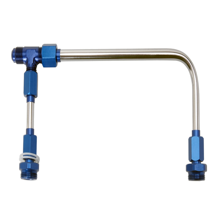 Jet Performance 34150BL Jet Dual Feed Fuel Line Kit 4150; Blue; Size -6AN In/Out; Includes Gaskets; - Truck Part Superstore