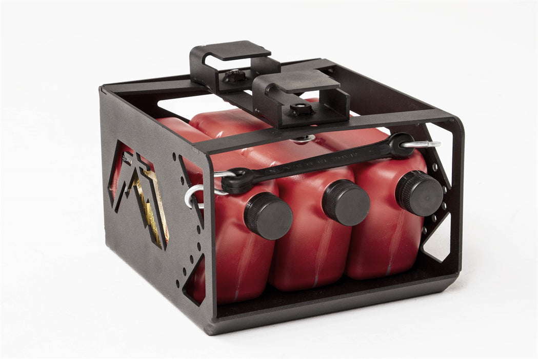 Fab Fours JK07-1090-1 Under Seat Fluid Container; 2 Stage Black Powder Coated; - Truck Part Superstore