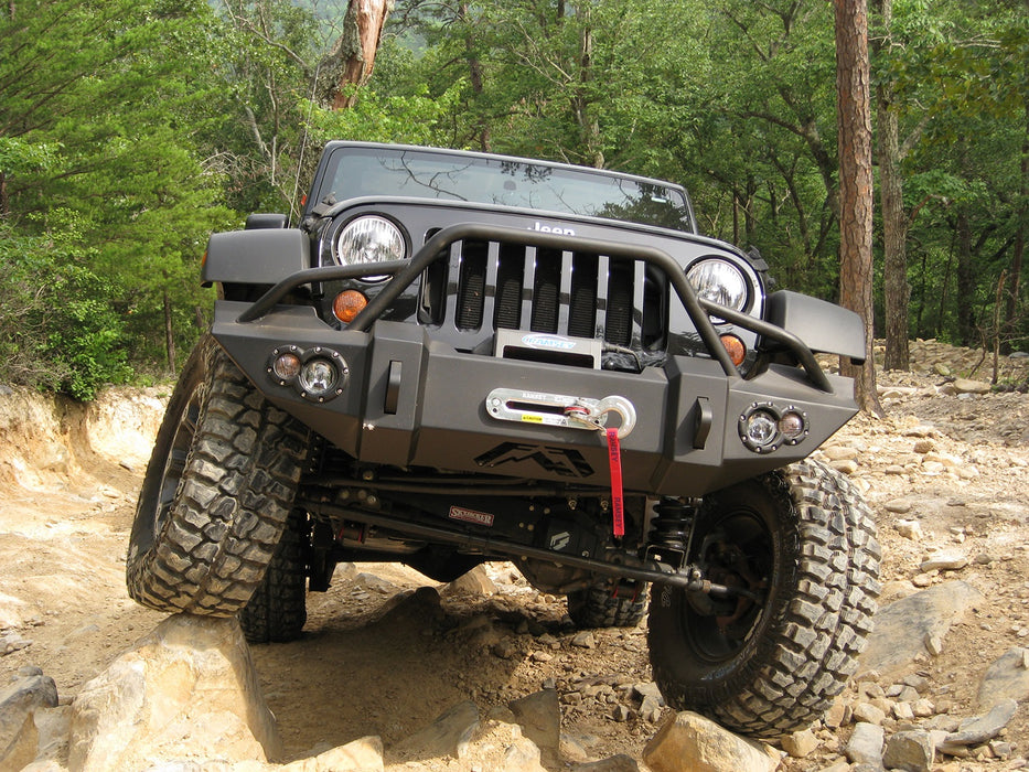 Fab Fours JK07-B1850-B Lifestyle Winch Front Bumper - Truck Part Superstore