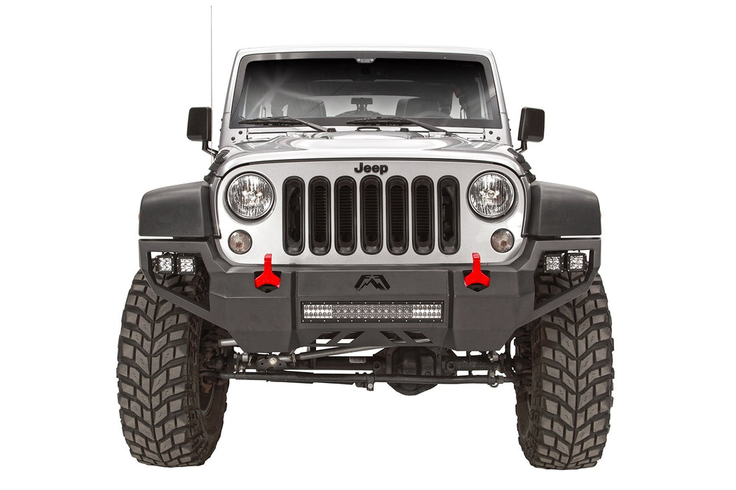 Fab Fours JK07-D1851-B Vengeance Front Bumper; Uncoated/Paintable; No Guard; [AWSL]; - Truck Part Superstore
