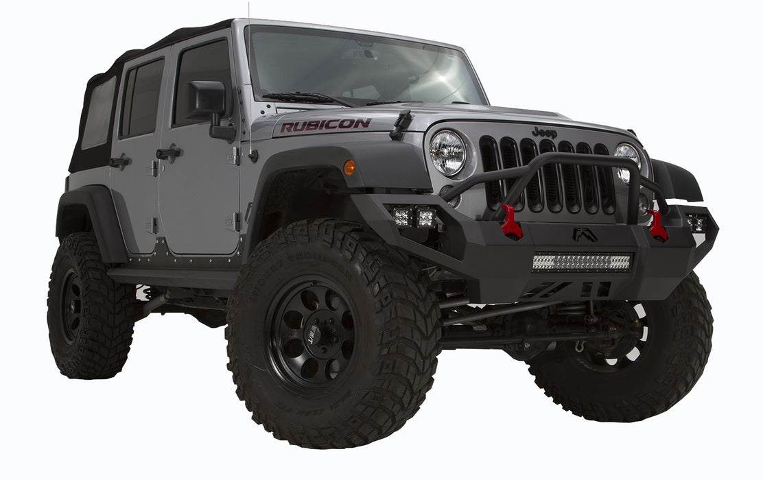 Fab Fours JK07-D1852-B Vengeance Front Bumper; Uncoated/Paintable; Pre-Runner Guard; [AWSL]; - Truck Part Superstore