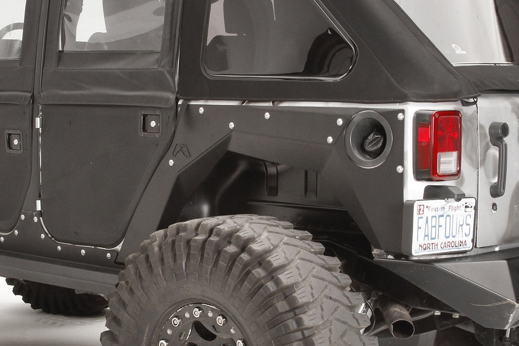 Fab Fours JK1001-1 Fender; Rear; Pair; Powdercoated; - Truck Part Superstore