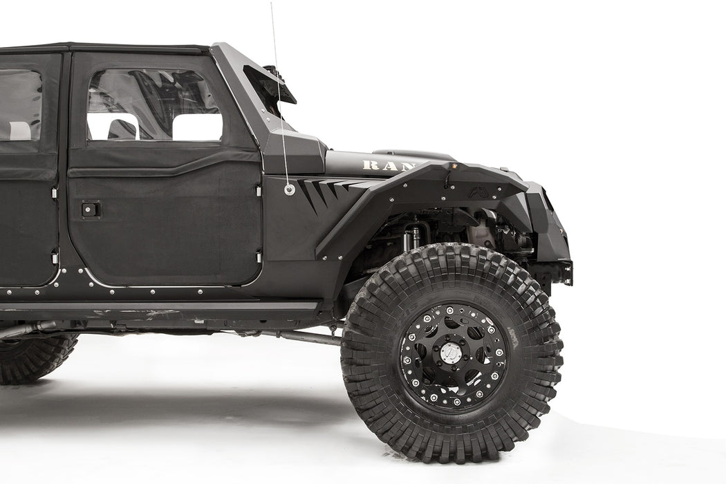 Fab Fours JK1004-1 Fender Gill Box; Front; Pair; Powdercoated; - Truck Part Superstore