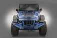 Fab Fours JK1006-1 Fender Flare; 2 Stage Black Powder Coated; Full Width Front; - Truck Part Superstore