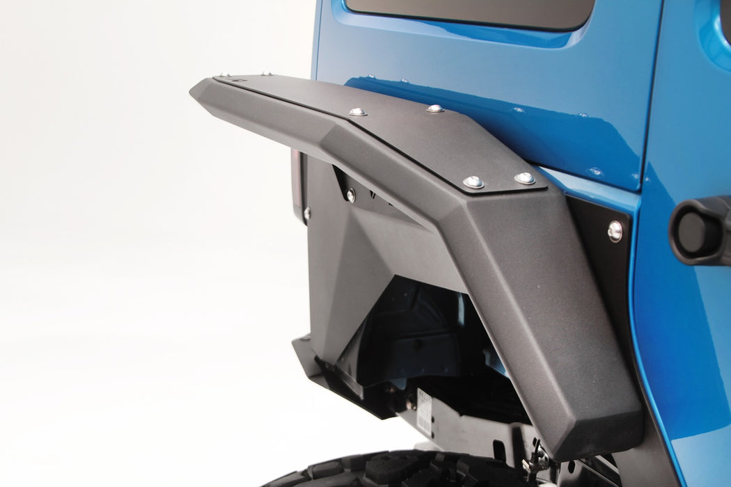 Fab Fours JK1007-1 Fender Flare; 2 Stage Black Powder Coated; Full Width Rear; - Truck Part Superstore