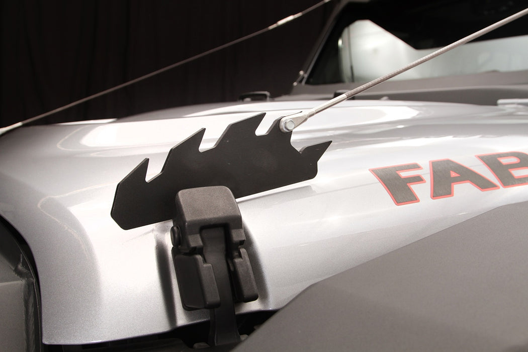 Fab Fours JK1060-1 Limb Riser; For Vehicles w/Vi-Cowl; Matte Black Powder Coat; - Truck Part Superstore
