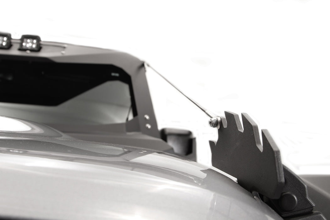 Fab Fours JK1060-1 Limb Riser; For Vehicles w/Vi-Cowl; Matte Black Powder Coat; - Truck Part Superstore
