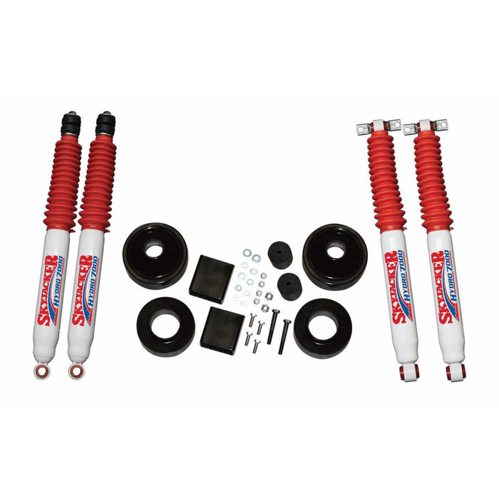 Skyjacker JK20-H Suspension Lift Kit w/Shock 2 Inch Lift 07-18 Wrangler JK Incl. Front/Rear 2 Inch Polyurethane Coil Spring Spacers w/Bump Stop Spacers Skyjacker - Truck Part Superstore