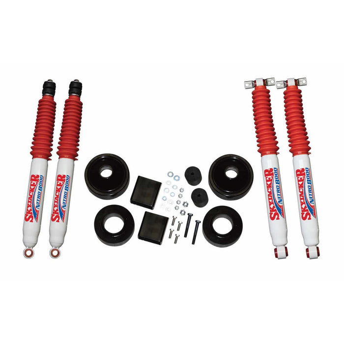 Skyjacker JK20-N Suspension Lift Kit 07-18 Wrangler JK w/Shock Nitro Shocks 2 Inch Lift Incl. Front/Rear 2 Inch Polyurethane Coil Spring Spacers w/Bump Stop Spacers Skyjacker - Truck Part Superstore
