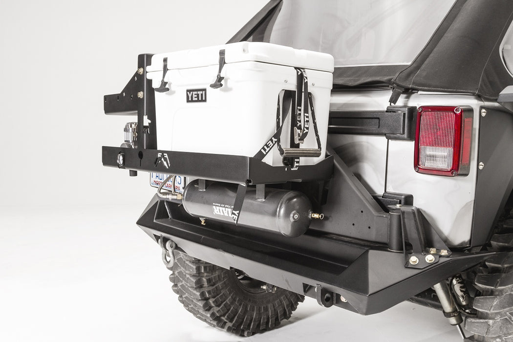 Fab Fours JK2040-1 Air Compressor Yeti Tundra 35 Cooler Mount; 2 Stage Black Powder Coated; - Truck Part Superstore
