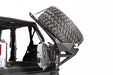 Fab Fours JK2070-1 Spare Tire Carrier; 2 Stage Black Powder Coated; Slant Back Tire Carrier; - Truck Part Superstore