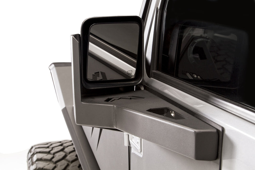 Fab Fours JK3001-B Door Skin Mirror Guard; Front; Bare; - Truck Part Superstore