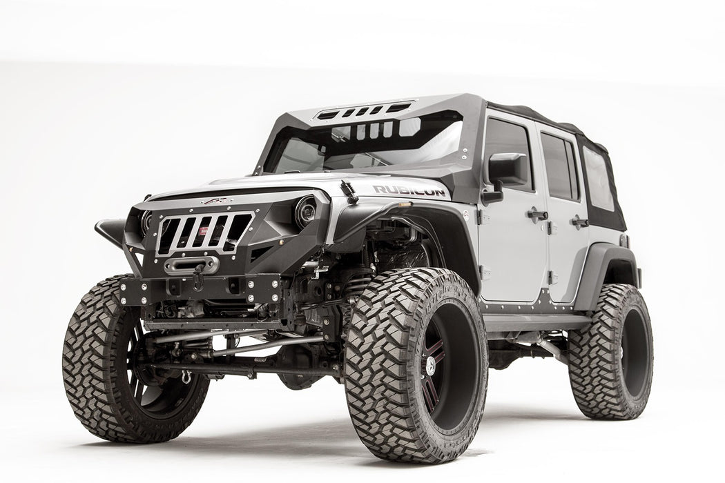 Fab Fours JK3020-B ViCowl; Combines Roof Visor And Cowl; Bare; - Truck Part Superstore