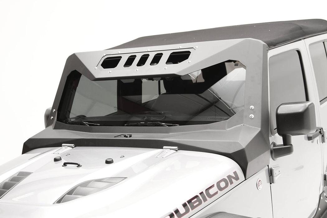 Fab Fours JK3020-B ViCowl; Combines Roof Visor And Cowl; Bare; - Truck Part Superstore