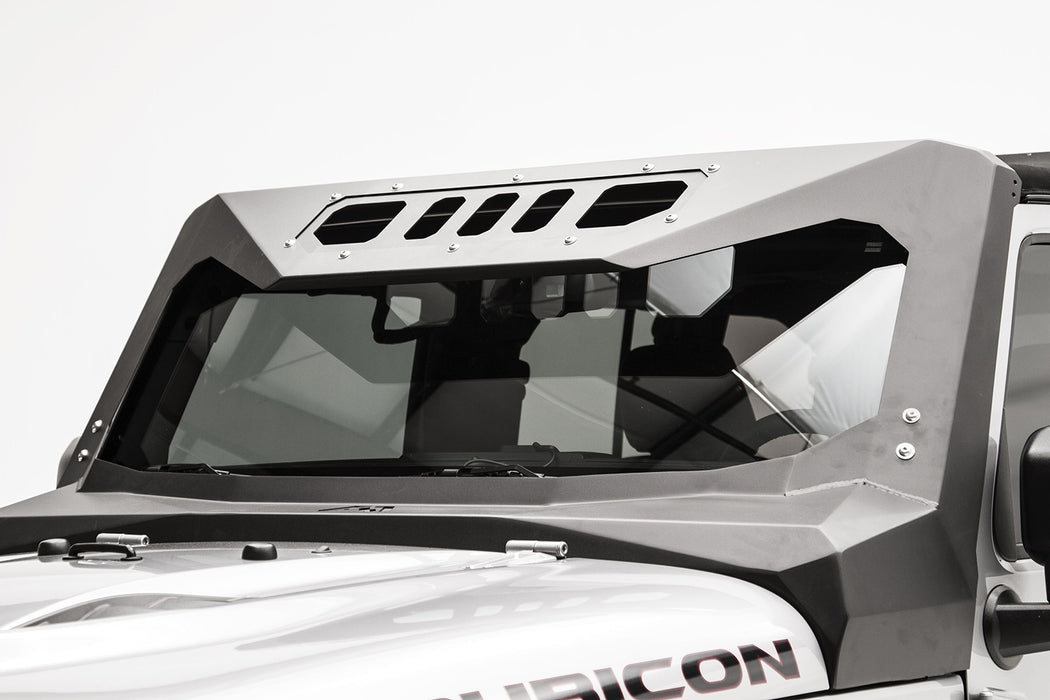 Fab Fours JK3020-1 ViCowl; Combines Roof Visor And Cowl; 2 Stage Matte Black Powdercoat; - Truck Part Superstore