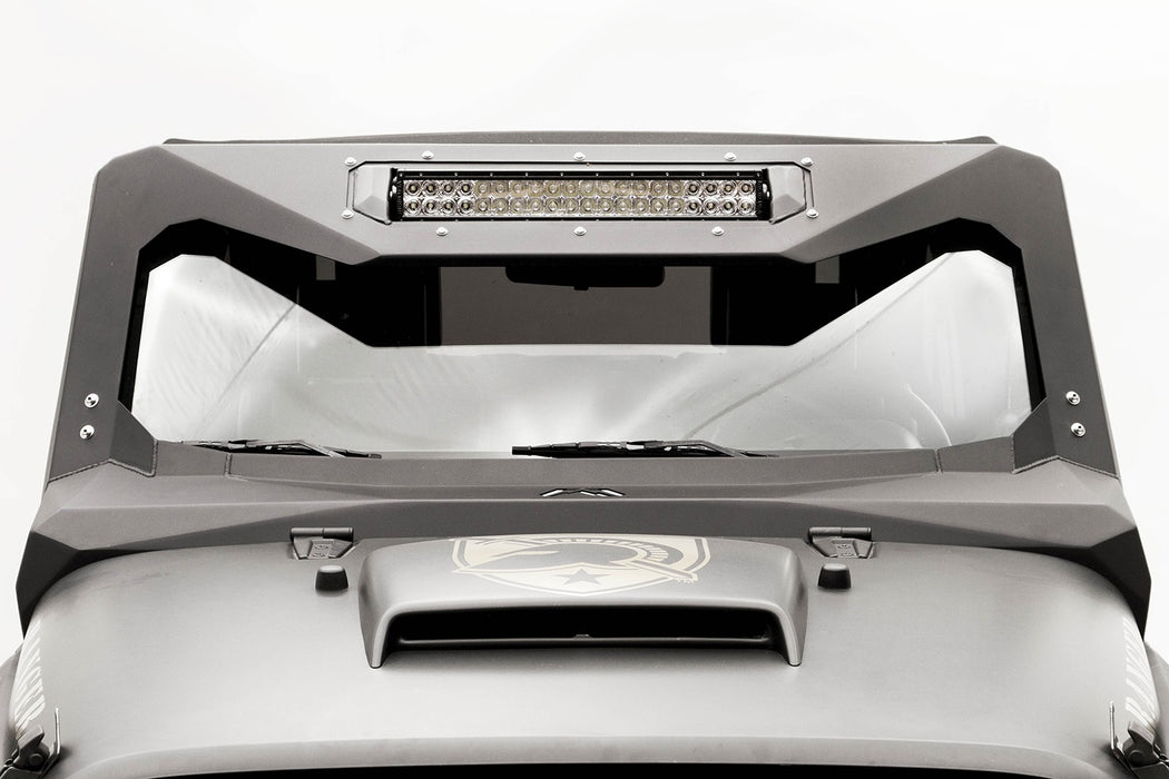 Fab Fours JK3022-1 Light Bar Insert Mount; Powder-Coated; Front Vi-Cowl 20 in.; - Truck Part Superstore