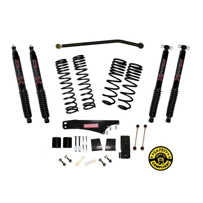 Skyjacker JK35BPBLT 3.5-4in. Dual Rate Long Travel Lift Kit With Black Max Shocks - Truck Part Superstore