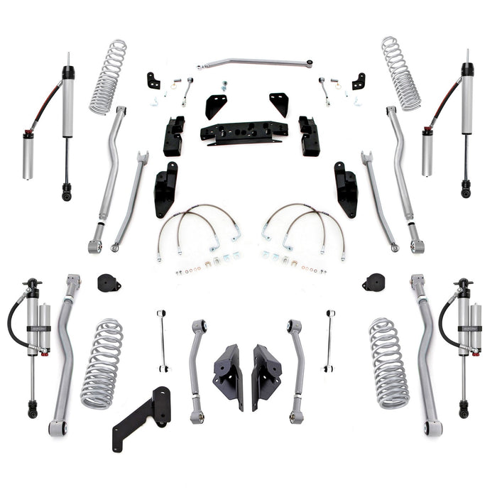 Rubicon Express JK4443MR 3.5 Inch Extreme-Duty Long Arm Lift Kit Front and Rear 4-Link with Monotube Reservoir Shocks 07-18 Jeep JK 4 Door Rubicon Express - Truck Part Superstore