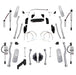 Rubicon Express JK4443MR 3.5 Inch Extreme-Duty Long Arm Lift Kit Front and Rear 4-Link with Monotube Reservoir Shocks 07-18 Jeep JK 4 Door Rubicon Express - Truck Part Superstore