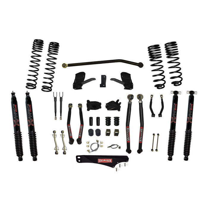 Skyjacker JK70LKLT-SX-B 7 Inch Dual Rate Long Travel Long Arm Suspension Lift Kit/Black MAX Shocks - Truck Part Superstore