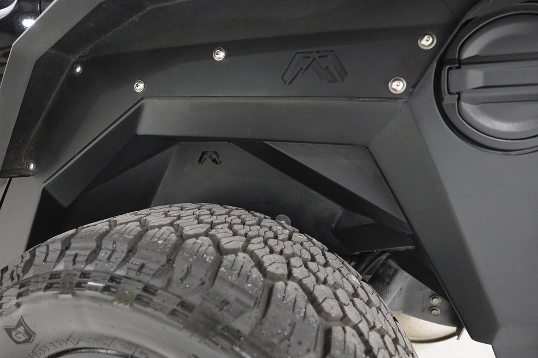 Fab Fours JL1008-1 Inner Fender; 2 Stage Black Powder Coat; Rear; For PN[JL2001-B]; - Truck Part Superstore