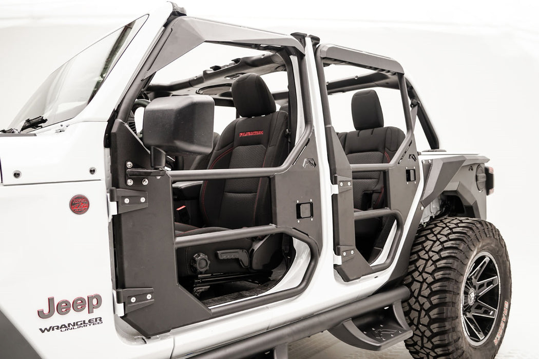 Fab Fours JL1031-B Full Tube Doors; Rear Door; Bare; - Truck Part Superstore