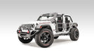 Fab Fours JL1033-1 Half Tube Doors; Rear Door; 2 Stage Matte Black Powder Coat; - Truck Part Superstore