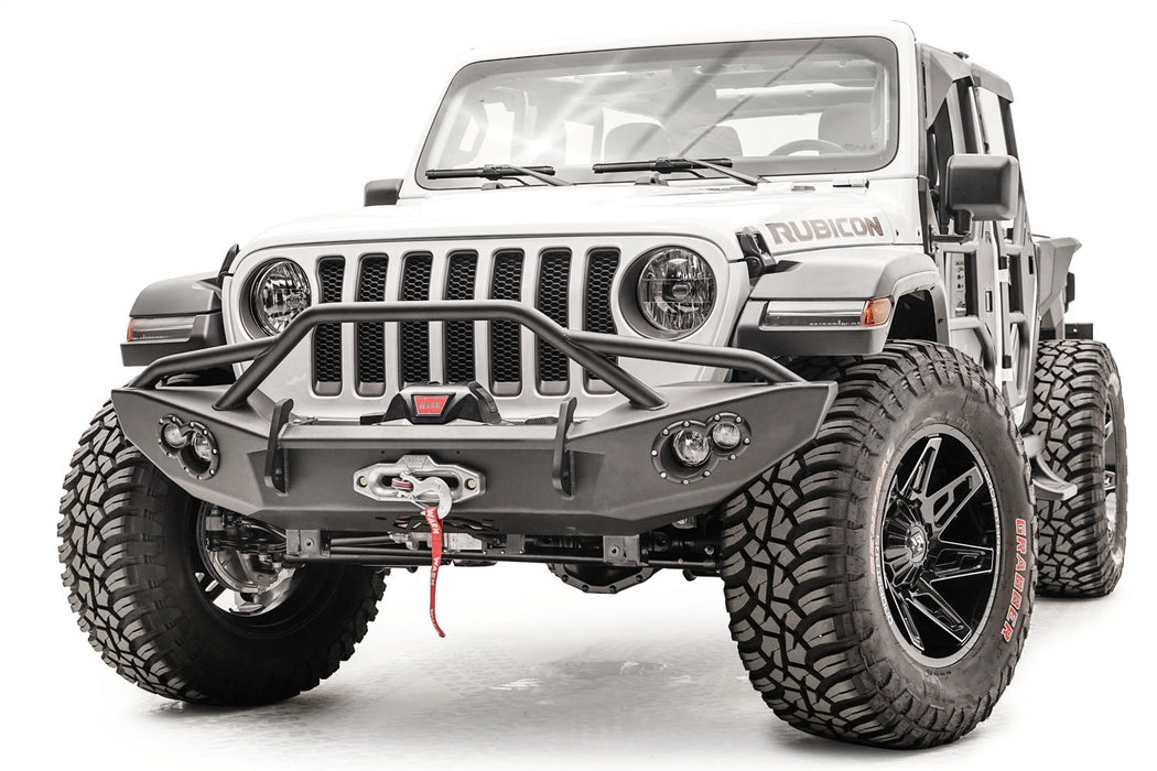 Fab Fours JL18-B4652-B Lifestyle Winch Bumper; 3/16 In. Steel Construction; Bare; - Truck Part Superstore