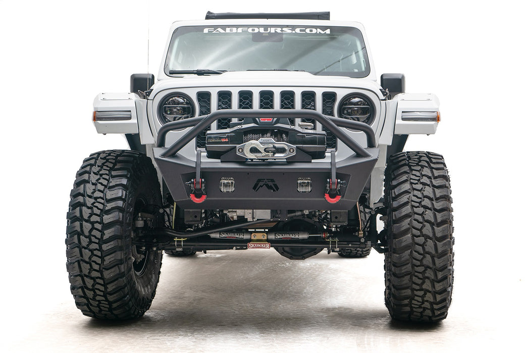 Fab Fours JL18-B4752-1 Stubby Bumper; w/Pre-Runner Guard; 2 Stage Matte Black Powder Coated; - Truck Part Superstore