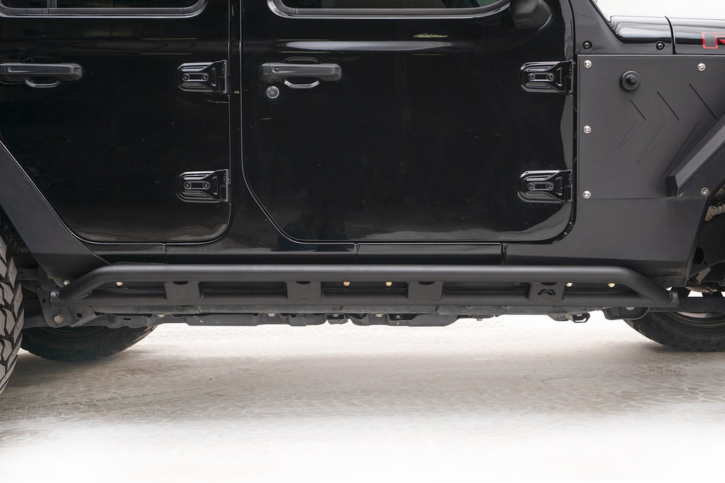Fab Fours JL18-G1750-B Rock Slider; Uncoated/Paintable; w/Tube; - Truck Part Superstore