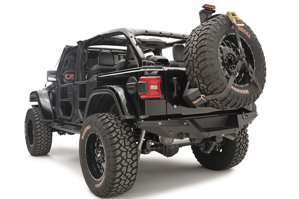 Fab Fours JL2070-B Spare Tire Carrier; Slant Back Tire Carrier; Bare; - Truck Part Superstore