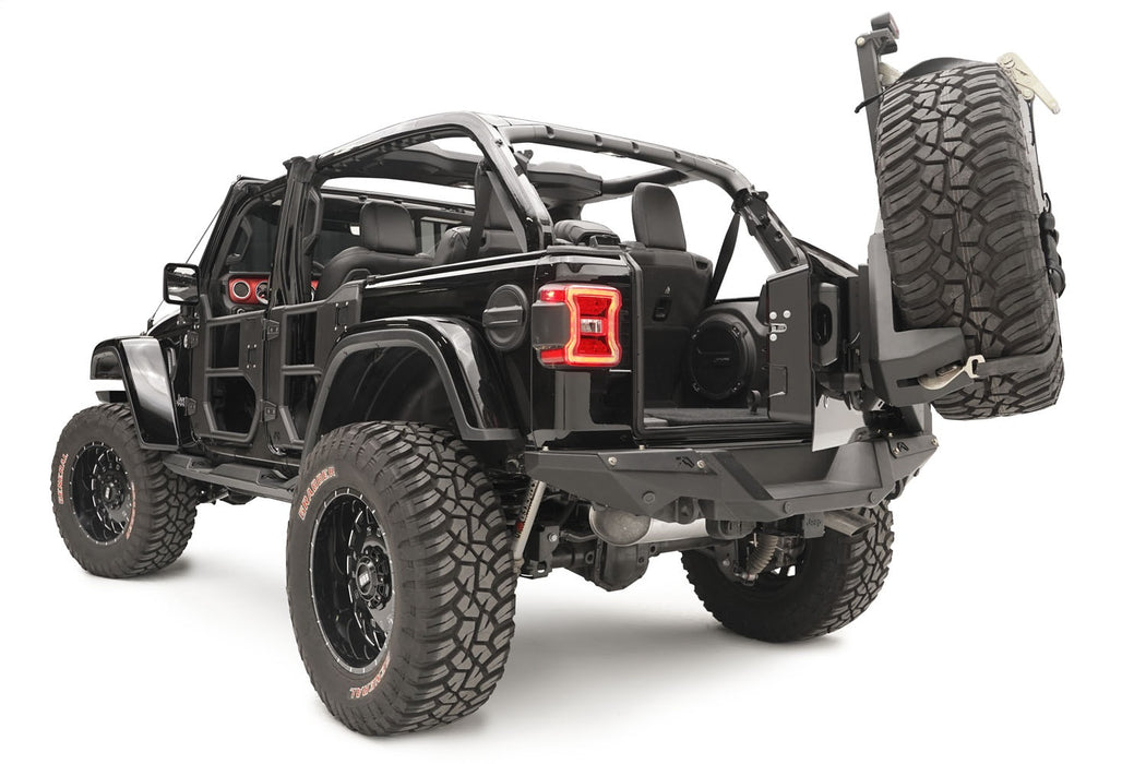 Fab Fours JL2070-B Spare Tire Carrier; Slant Back Tire Carrier; Bare; - Truck Part Superstore