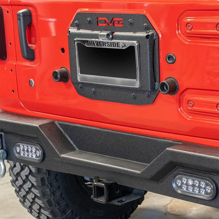 DV8 Offroad JLTS-01 Spare Tire Delete Kit; 3/16 in. Steel Plate; Textured Black; - Truck Part Superstore